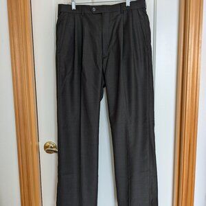 Charcoal Gray Haggar Flat Front Dress Pants